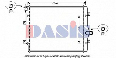 AKS DASIS 040026n -  Радиатор, охлаждение двигателя
